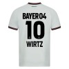 Bayer 04 Leverkusen Florian Wirtz 10 Bortedrakt 2023-24 Kortermet Bayer 04 Leverkusen Florian Wirtz 10 Bortedrakt 2023-24 Kortermet